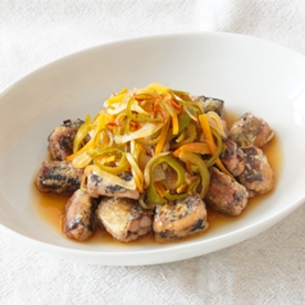 秋の味覚さんまの南蛮漬け(つゆの素使用)