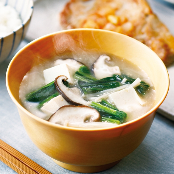 豆腐ときのこのみそ汁(タニタ食堂監修みそ汁レシピ)