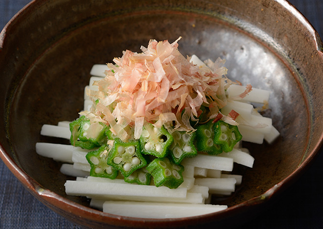 長芋とオクラのあえ物