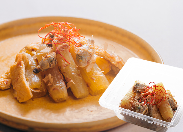 ふきとあさりの煮物