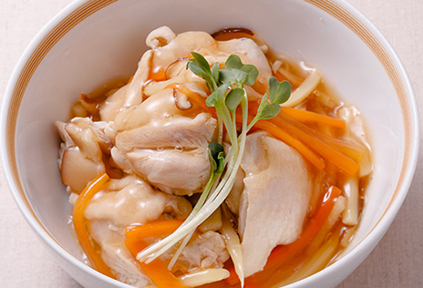 森林どりの麹煮込み中華あんかけ