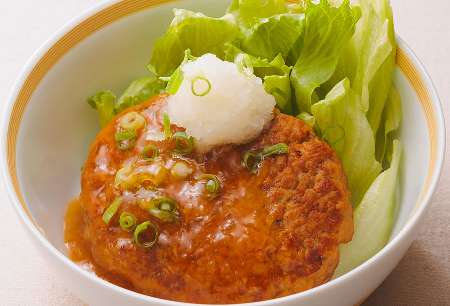 だし煮込みハンバーグ おろしぽん酢餡かけ