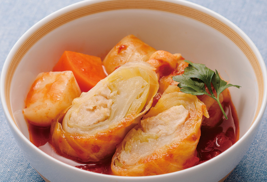 だしトマト煮込みロールキャベツ