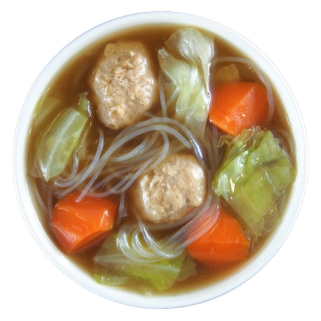 肉だんごと春雨のとろみ汁