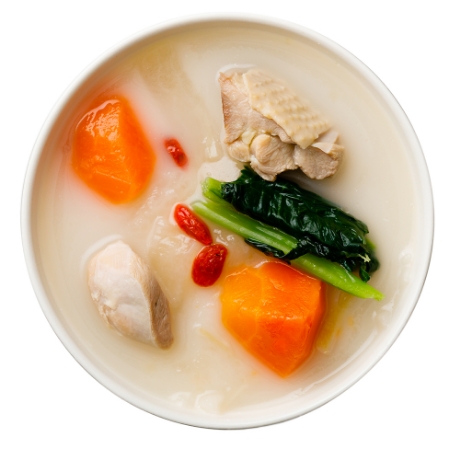 生姜風味の鶏白湯スープ