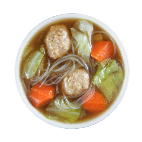 肉だんごと春雨のとろみ汁