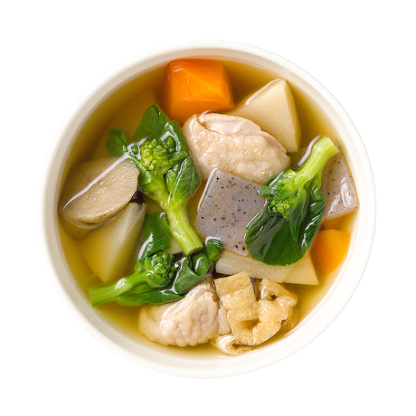 菜の花入り けんちん風すまし汁