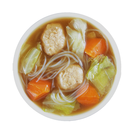 肉だんごと春雨のとろみ汁