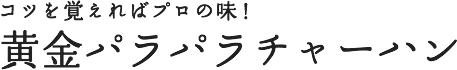 黄金パラパラチャーハン