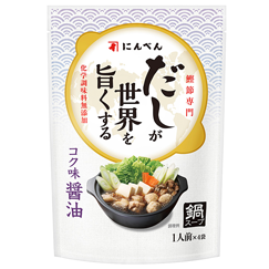 だしが世界を旨くするコク味醤油 鍋スープ30ml×4袋