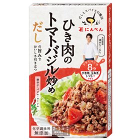 だしとスパイスの魔法ひき肉のトマトバジル炒め調味液87g+スパイス1.0g