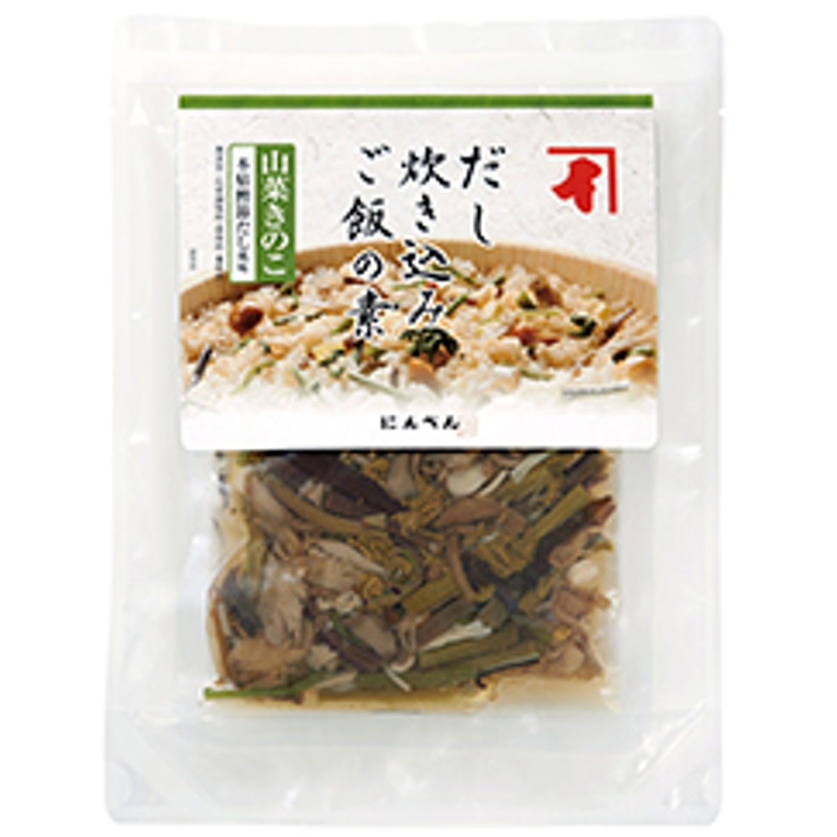 だし炊き込みご飯の素 山菜きのこ 本枯鰹節だし風味 商品情報 株式会社にんべん
