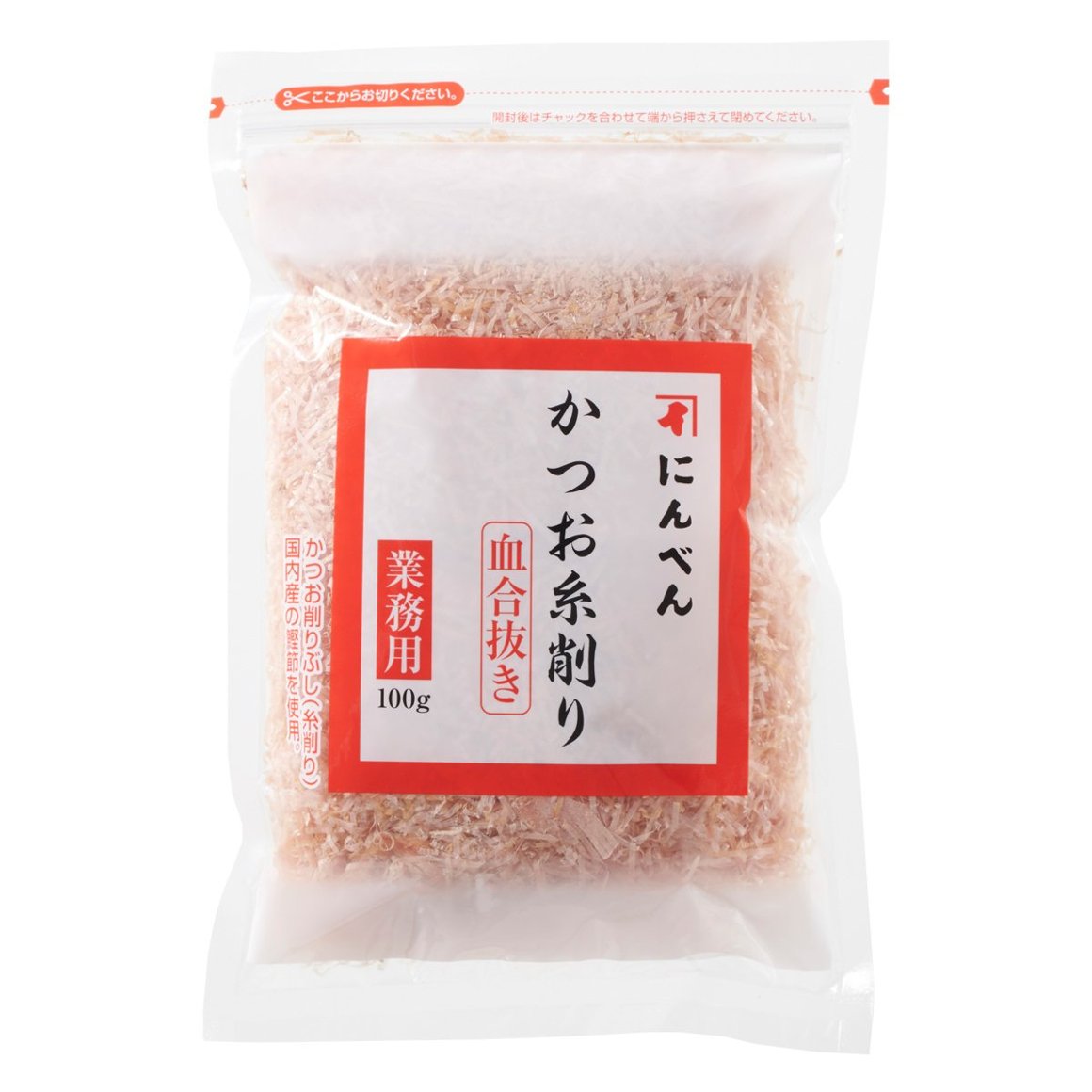 かつお糸削り 血合抜き 100g 業務用商品 株式会社にんべん