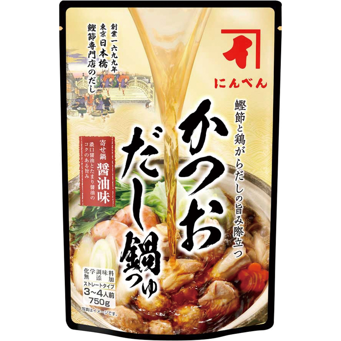 かつおだし鍋つゆ 寄せ鍋醤油味 750g