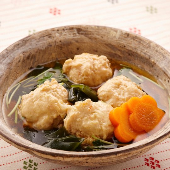 糸三つ葉とわかめのつくね煮(つゆの素使用)の写真