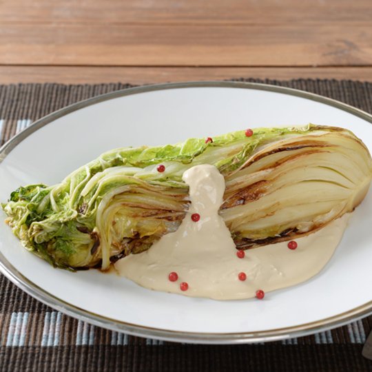 白菜のステーキ～チーズクリームソース～（つゆの素使用）の写真