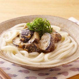 なすしそごま和えのぶっかけ麺（白だし使用）の写真