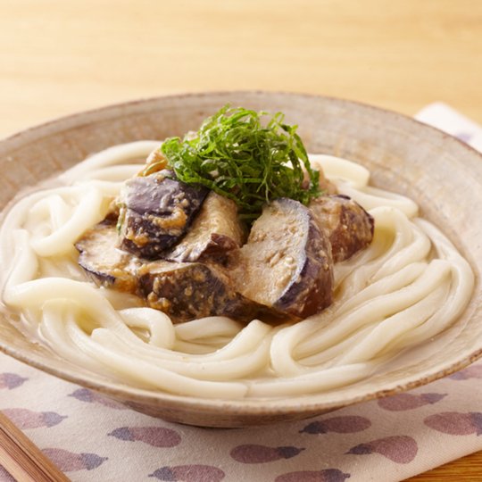 なすしそごま和えのぶっかけ麺(白だし使用)の写真