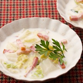 白菜のクリーム煮（白だし使用）の写真