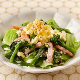 菜の花と春キャベツのホットサラダ（白だし使用）