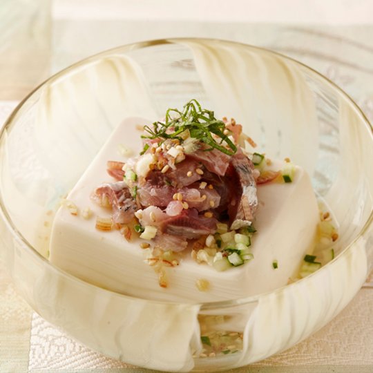 香りいわしの冷奴（白だし使用）の写真