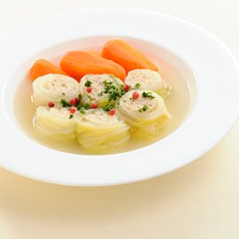 ロール白菜のごちそうスープ（白だし使用）の写真