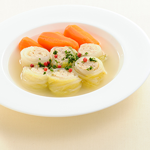 ロール白菜のごちそうスープの写真