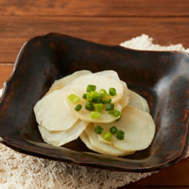 レンチンやみつきじゃがいも（濃い味だし使用）の写真