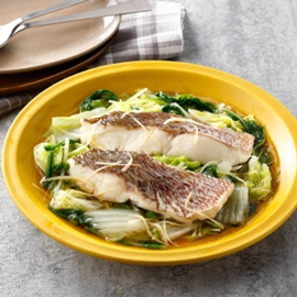 魚のだし蒸し（濃い味だし使用）の写真