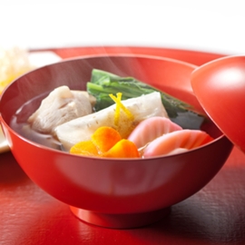 関東風お雑煮（白だし使用）の写真