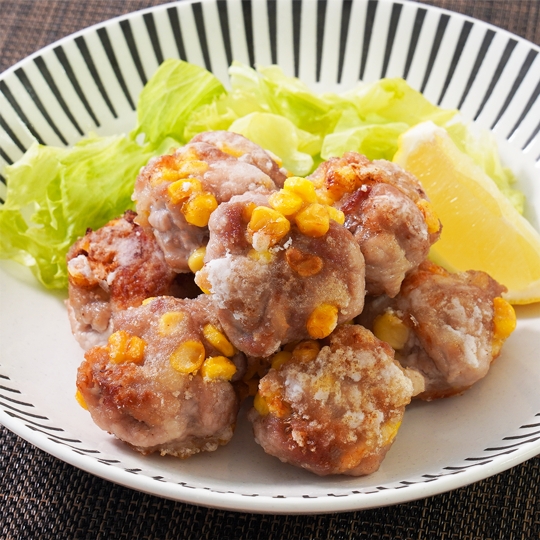豚肉とコーンのだし唐揚げ（白だし使用）の写真
