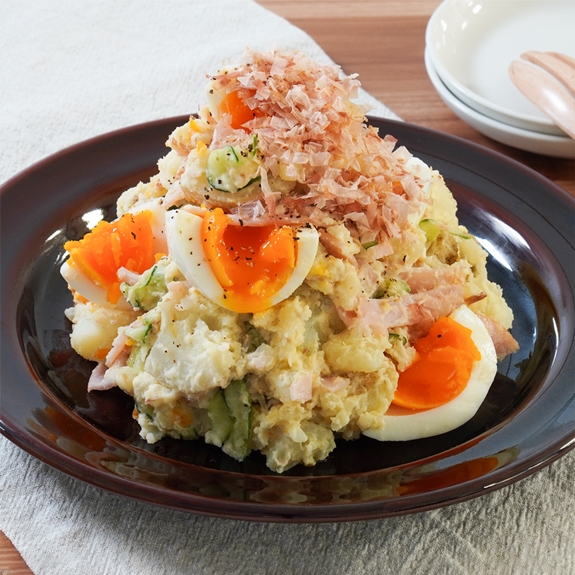 新じゃがいもの和風ポテサラ（白だし使用）