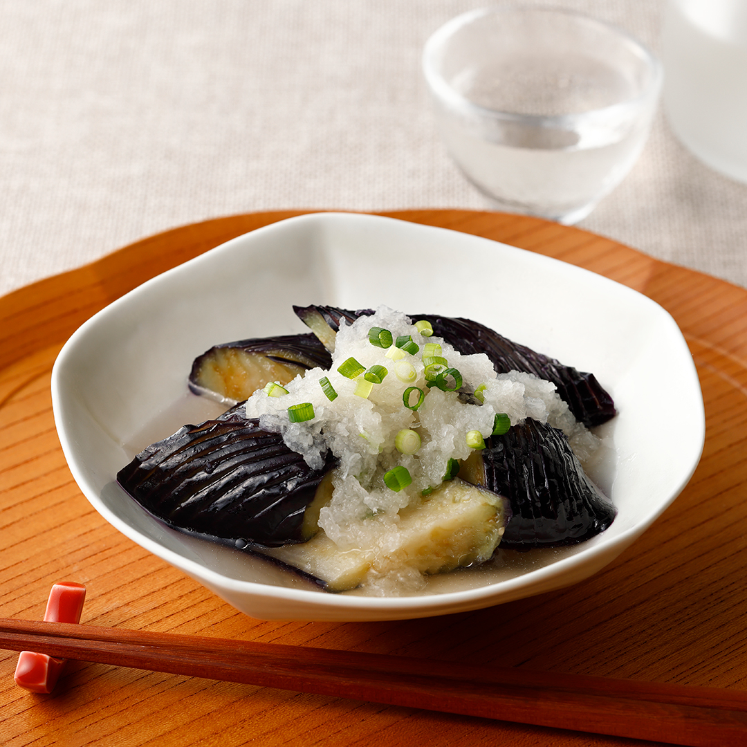 なすびページ 焼きなすのだし漬け｜レシピ｜株式会社にんべん