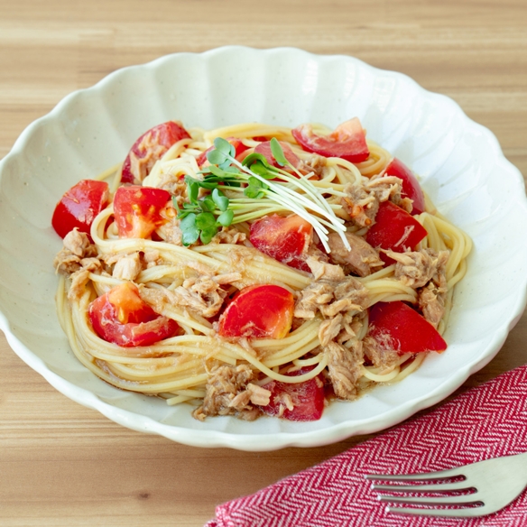 トマトとツナの冷製パスタ