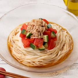 柚子こしょう香るサラダ素麺