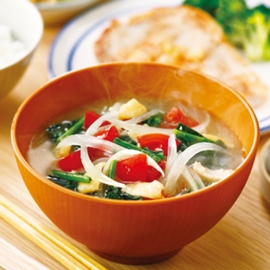 トマトのみそ汁（タニタ食堂監修みそ汁レシピ）