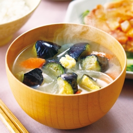 揚げなすのみそ汁（タニタ食堂監修みそ汁レシピ）