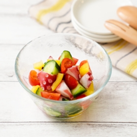 タコと夏野菜のだしマリネ