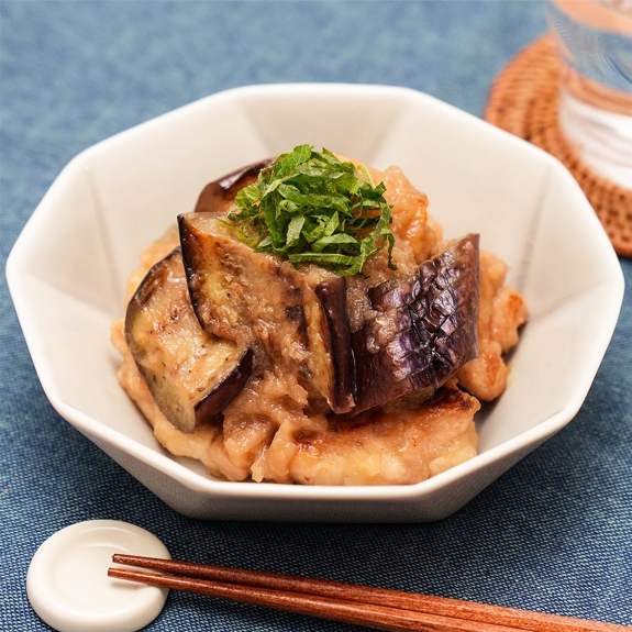 秋茄子と鶏肉のみぞれ煮（つゆの素使用）