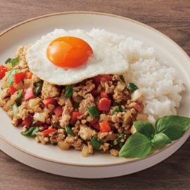 和風ガパオライスの写真
