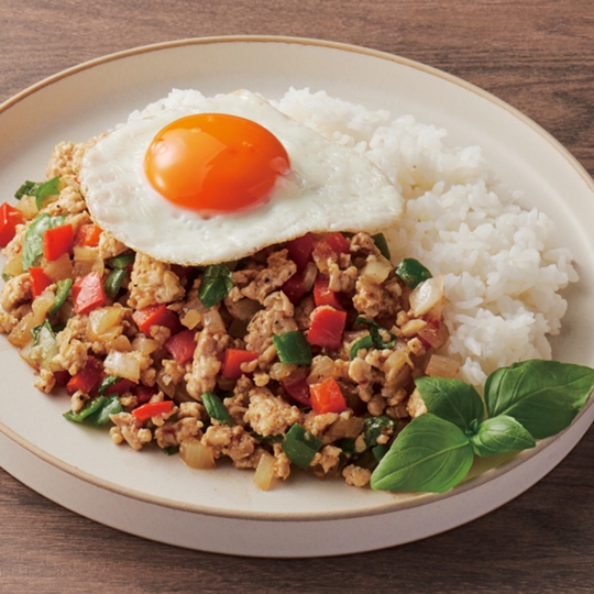 和風ガパオライスの写真