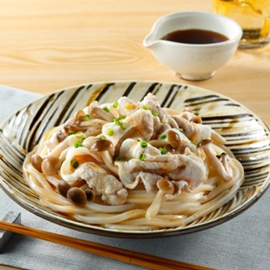 豚しゃぶときのこのぶっかけうどん 