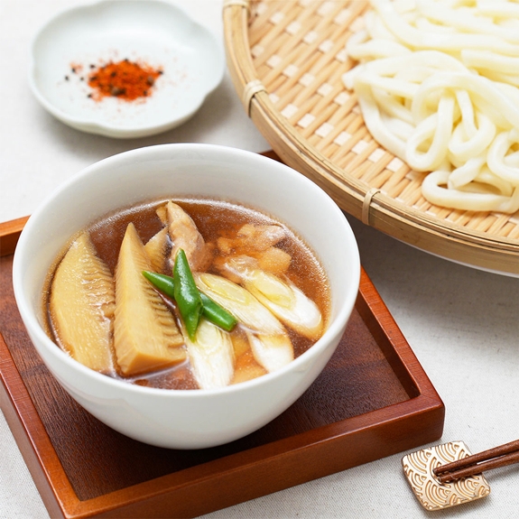 春感じる鶏と筍のだしうどん