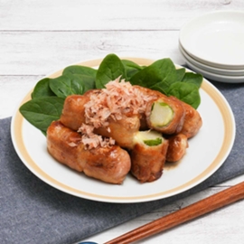 だしじゅわ、もち肉巻き（つゆの素使用）の写真